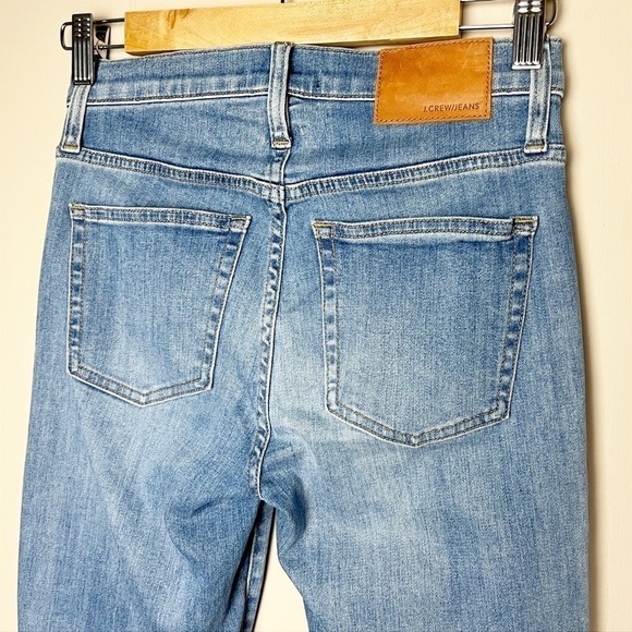 J. Crew Vintage Straight Jeans 25 0 high rise distressed released frayed hem - Picture 6 of 15